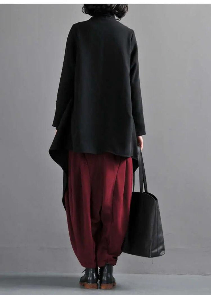 Winter Wool Asymmetrical Coat with Leisure Style-Women's coat-Thebesttailor-Thebesttailor