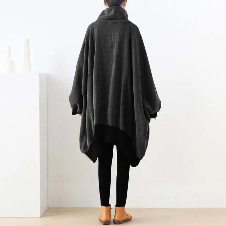 Elegant Vintage Winter Jacket with Oversized Fit-Women's coat-Thebesttailor-Thebesttailor