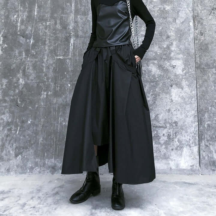 Gothic Black Maxi Dress