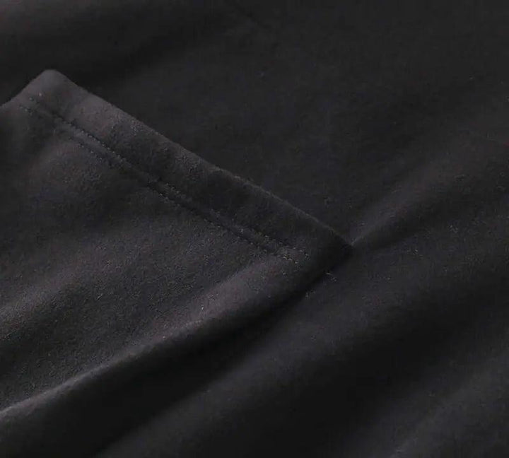 Chic Black Turtleneck A-line Dress with Pockets for Women-Women's dress-Thebesttailor-Thebesttailor