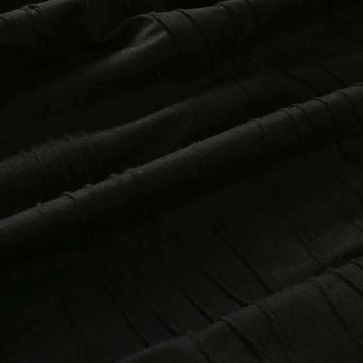 Elegant Black Cotton Dress with Asymmetrical Hem for Women-Women's dress-Thebesttailor-Thebesttailor