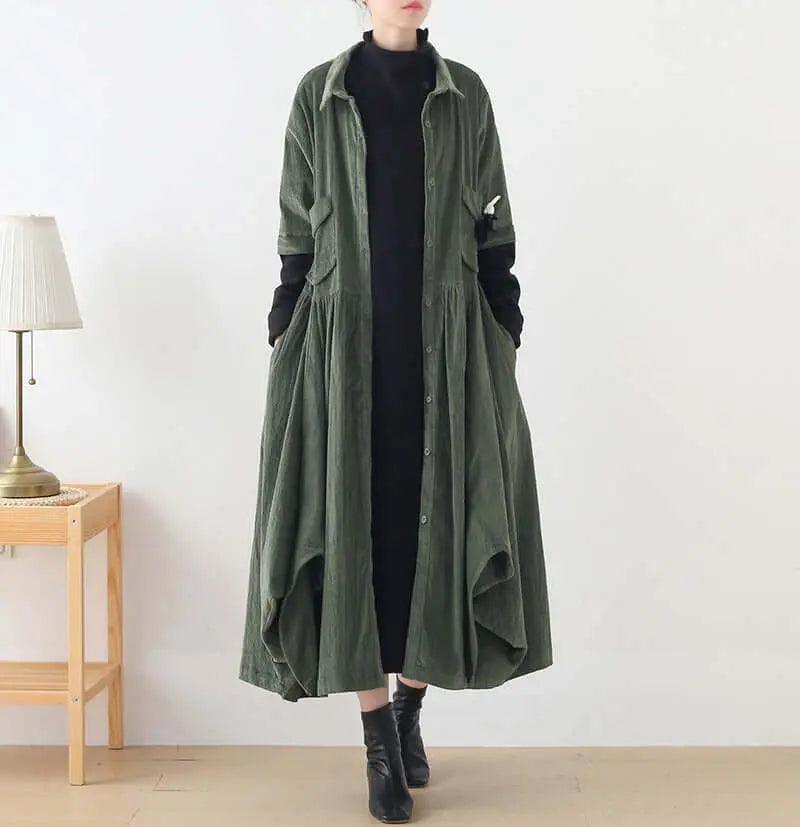 Women's Long Cotton Windbreaker for Winter Stylish Comfort-Women's coat-Thebesttailor-Thebesttailor