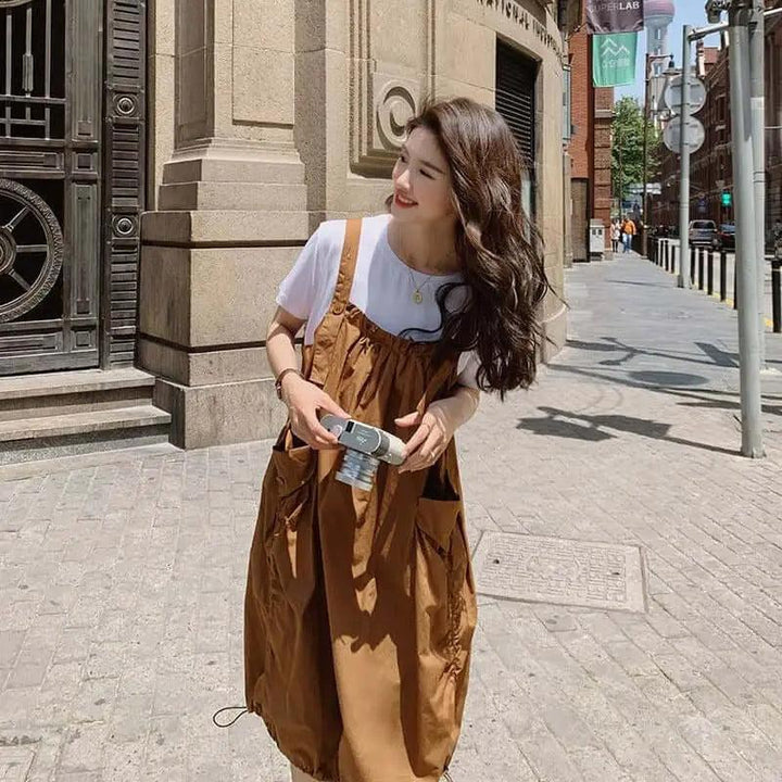 dresses for women Lantern Dress Elevate Your Style Cotton Dress-Women's Skirts-Thebesttailor-Thebesttailor