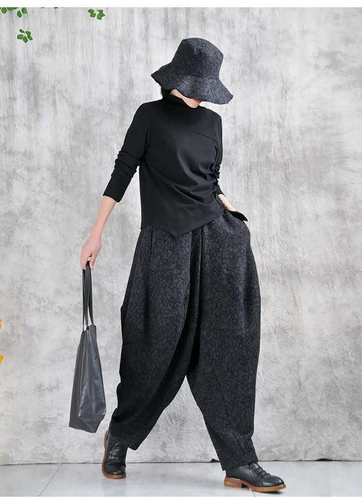 Cotton retro top + harem pants - fashionable short jacket - bohemian pants-Women's coat-Thebesttailor-Thebesttailor