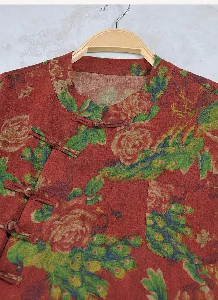 Stand Collar shirt women's + Bloomers Set for Women-Women's Shirt-Thebesttailor-Thebesttailor