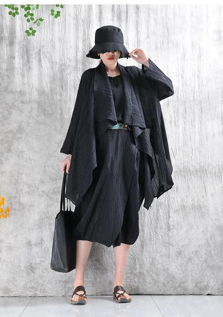 Casual Linen Stand Collar Shirt and Skirt Set for Women-Women's Shirt-Thebesttailor-Thebesttailor