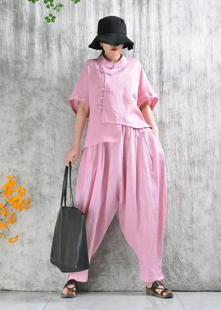 Linen Shirt Literature Art and Bloomer Set-Women's Shirt-Thebesttailor-Thebesttailor