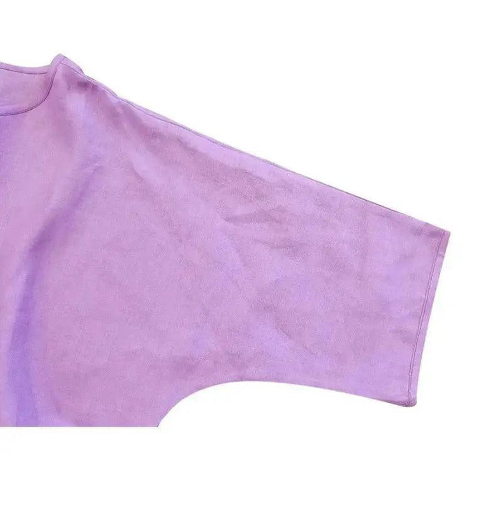 Purple Maxi Dress for Women Purple Linen Dress with Batwing Sleeves-Women's dress-Thebesttailor-Thebesttailor