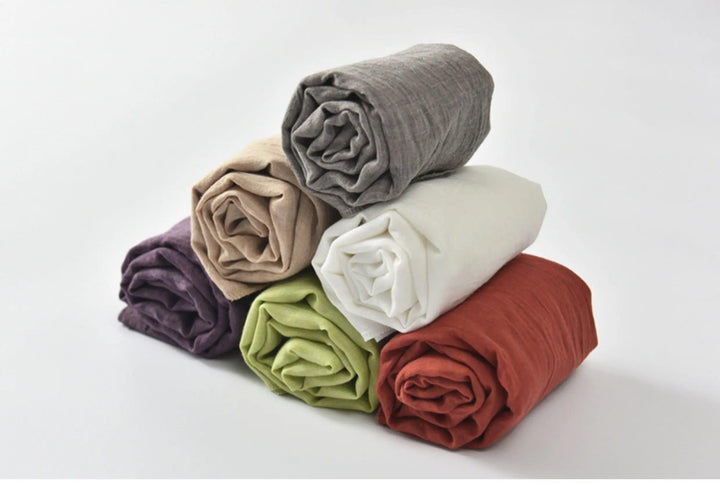 Women's fashion scarf Natural Linen and Cotton Blend Scarf-scarf-Thebesttailor-Thebesttailor
