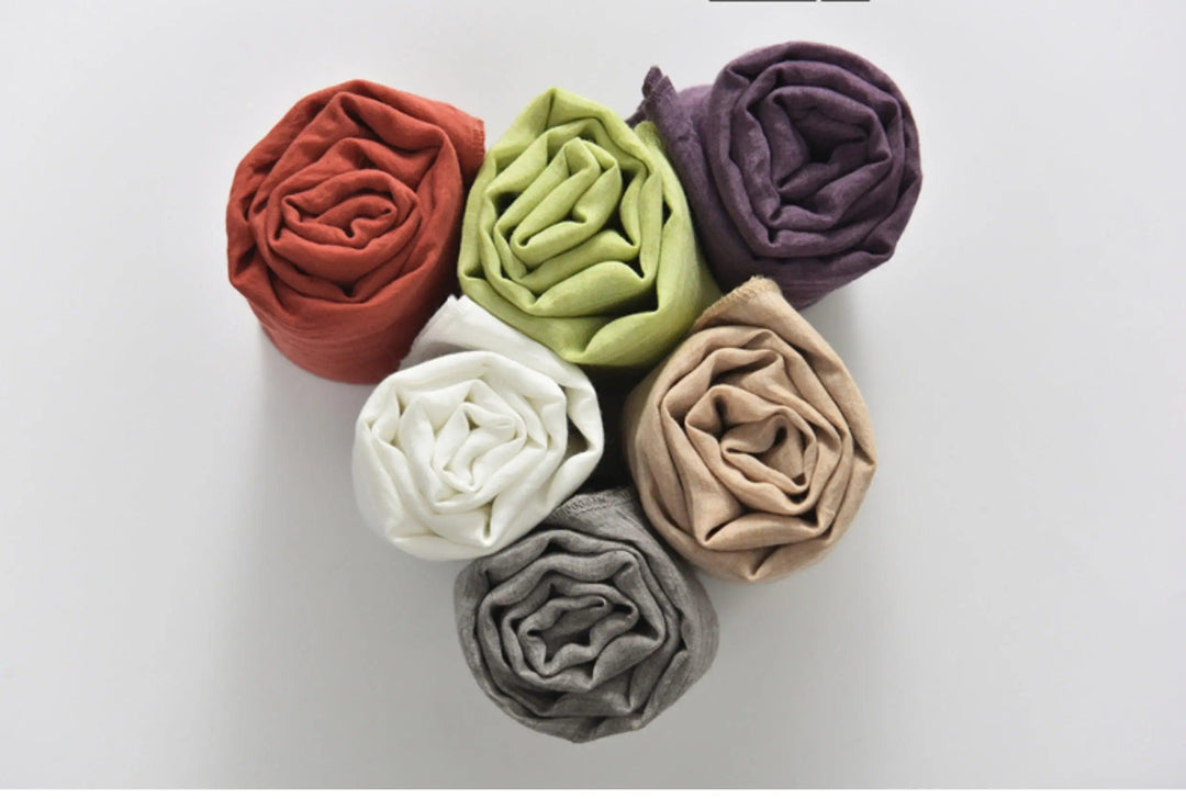 Women's fashion scarf Natural Linen and Cotton Blend Scarf-scarf-Thebesttailor-Thebesttailor