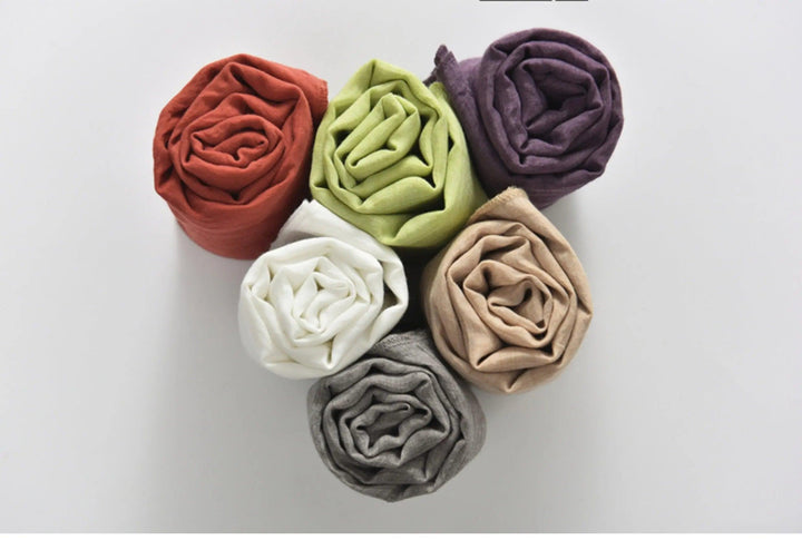 Women's fashion scarf Natural Linen and Cotton Blend Scarf-scarf-Thebesttailor-Thebesttailor