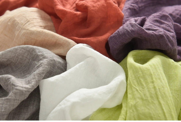 Women's fashion scarf Natural Linen and Cotton Blend Scarf-scarf-Thebesttailor-Thebesttailor