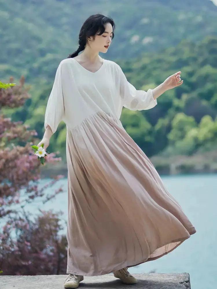 White Bridesmaid Dress with 3/4 Sleeves dresses by Thebesttailor