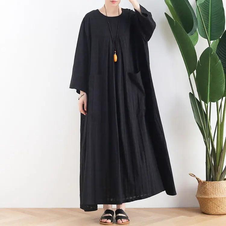 ankle length dress maxi dress for women white cotton dress by Thebesttailor