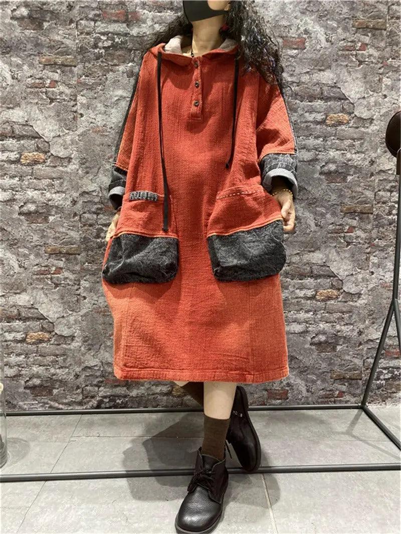 denim dress women Hippy Clothing Hippie Dress hooded dress by Thebesttailor