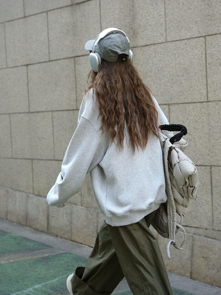 Casual fun dog print sweater loose silhouette comfortable top-Women's coat-Thebesttailor-Thebesttailor