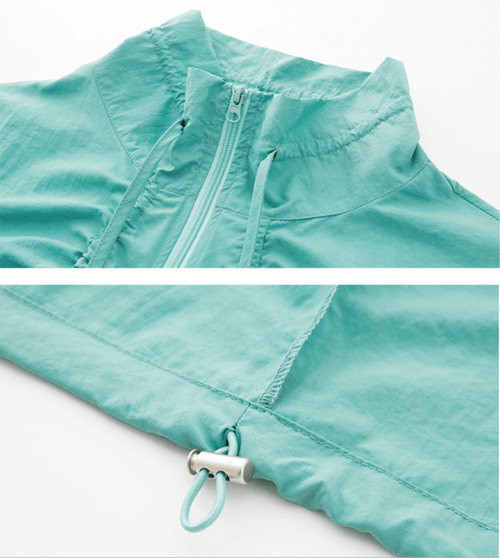 Women's Stand collar UV Protection Jacket Ultralight Breathable Blouses Thebesttailor