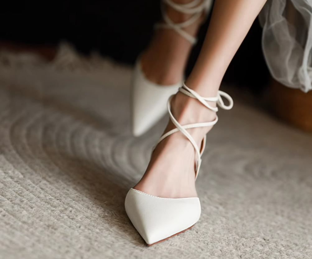 Women's Comfortable closed toe high heeled sandals
