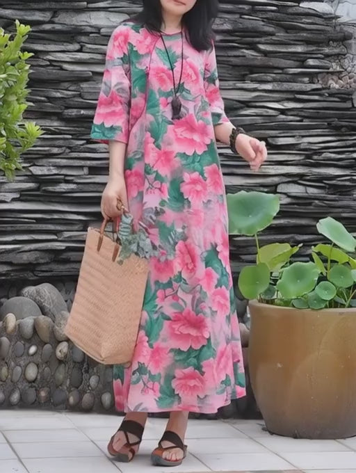 vintage-linen-floral-summer-dress-for-women