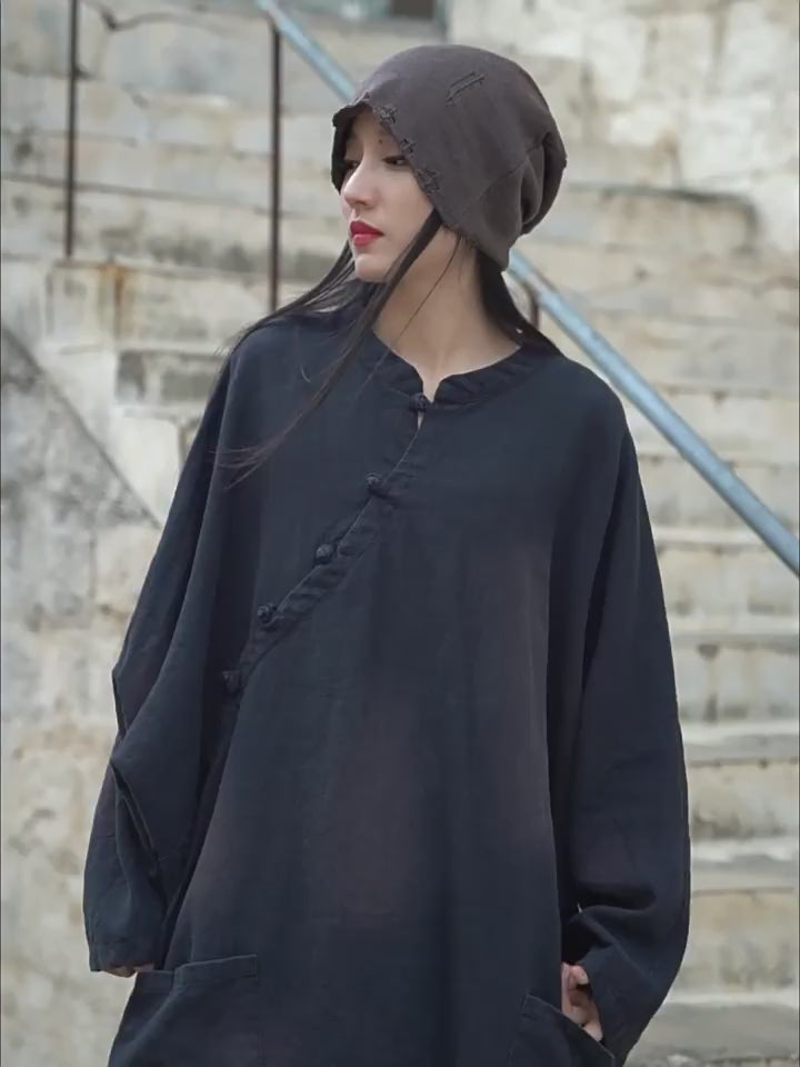 linen coat womens - linen blend trench coat tops for Women