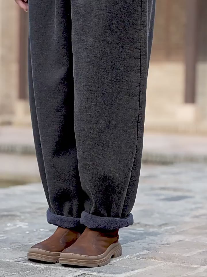 spring pants for women Loose Boho Vintage Linen Bloomers