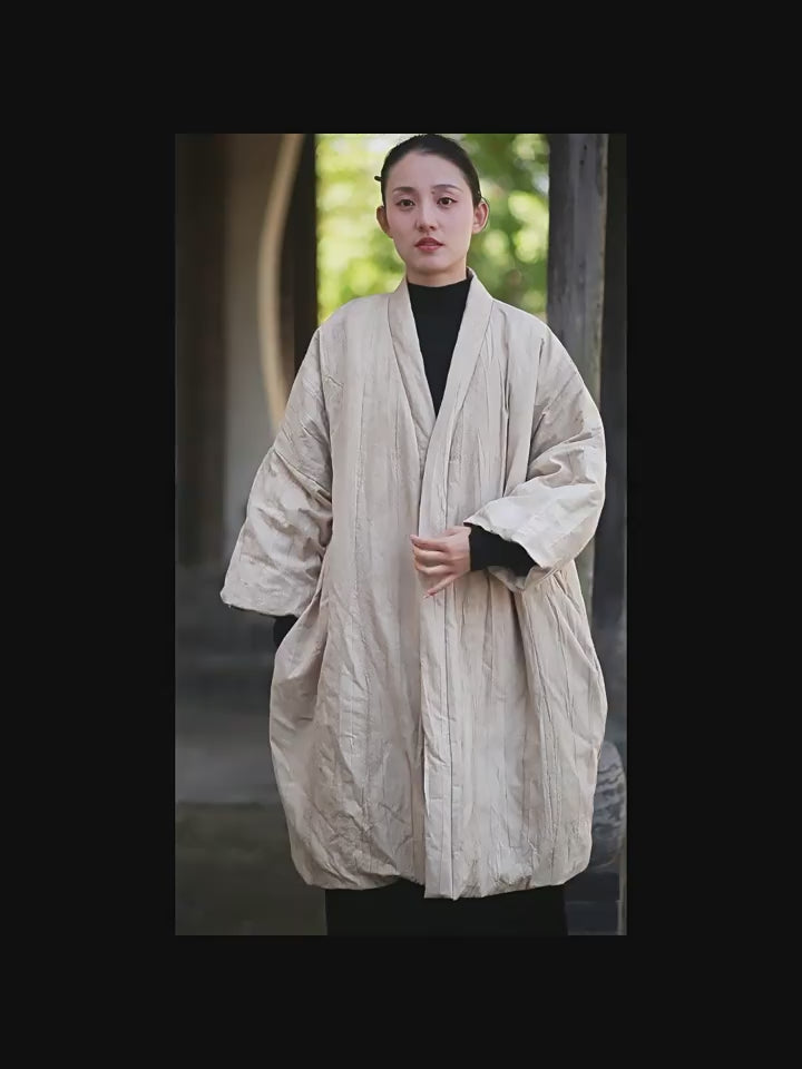 Women's linen-filled winter warm coat
