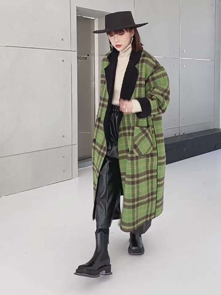 Women's wool coat | winter long wool coat | streetwear coat