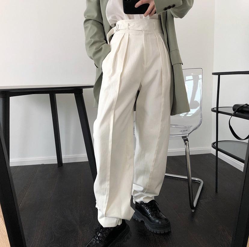 Summer fashion silhouette casual wide leg pants, leg binding pants Thebesttailor