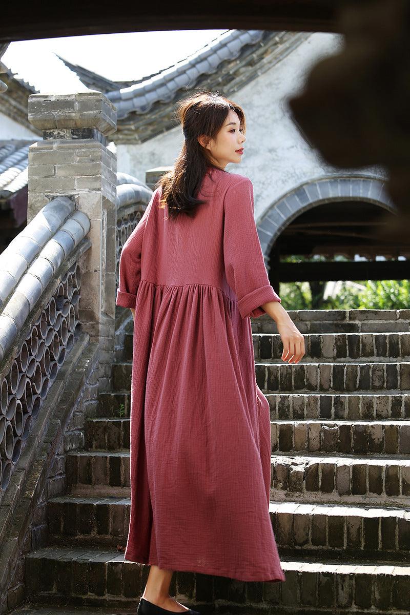 Summer shirt dress Cotton Soft Dress dress for women Thebesttailor