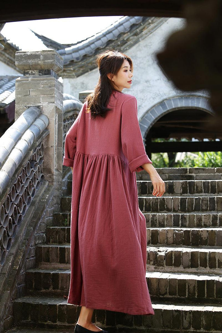 Summer shirt dress Cotton Soft Dress dress for women Thebesttailor