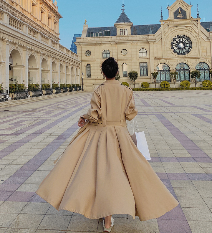 New Fall/Winter Waisted Fashionable Trench Coat