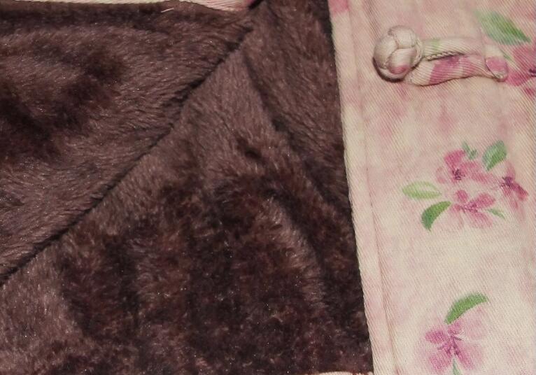 Floral Print Women's Winter Short Velvet Cotton Coat-Women's coat-Thebesttailor-Thebesttailor